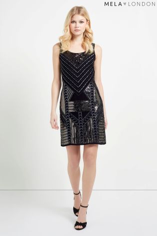 Mela Loves London Sequin Bolt Dress